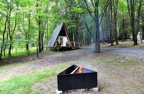 Bristol Hills Cabin | Charming A-Frame Cabin for a Relaxing Glamping Getaway Surrounded by Nature near Canandaigua Lake, New York