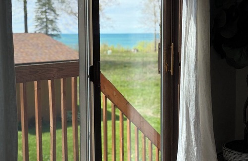 Lake Michigan Beach Condo | Spacious 4BR Retreat Private Beach Heated Outdoor Pool is OPEN Golf Cart