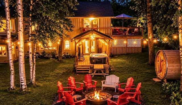 Haliburton Lakefront Escape with Hot Tub, Fire Pit, Sauna & BBQ