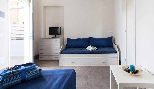 (MP62) Modern studios with veranda 150 mt from the sea