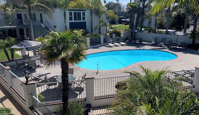 One Bedroom ground floor condo with Private Patio steps to Carpinteria beach