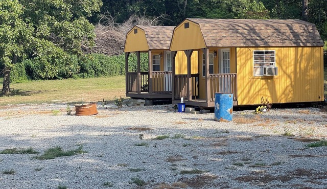Rustic cabins on 80 acres! Trails directly into off-road park. Lots of parking!