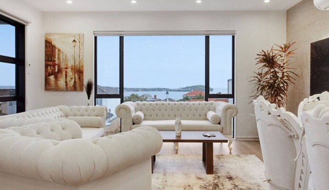 Upscale Abode with Lift, Sea and Skyline Views