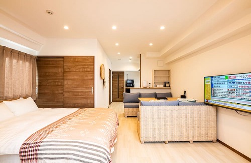 Hakata-ku Apartment | Superior Apartment with 3 Double Beds for 6 People/Fukuoka Fukuoka