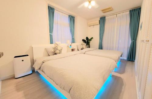 Kadena-cho Apartment | "沖縄の美ら海をイメージしたコンセプトルーム&スマートハウス, 人気のリゾートタウン北谷で暮らすように過ごす, ゆったり64平米2LDK" Villa Blu Okinawa Chatan 2-1 ヴィラブルー沖縄北谷2-1